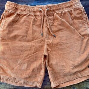 RVCA Men’s Corduroy Drawstring Shorts - orange, medium